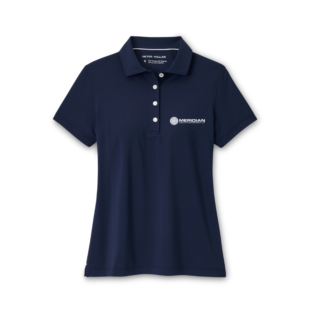 Ladies Button Polo - Navy