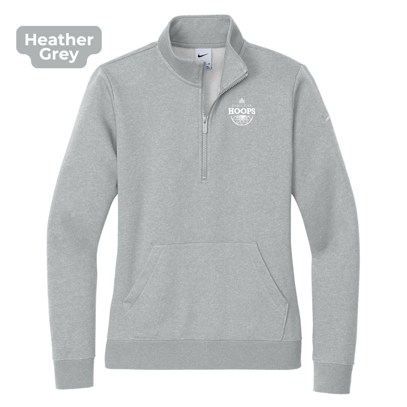 Nike - Womens Fleece 12 Zip - Heather Grey