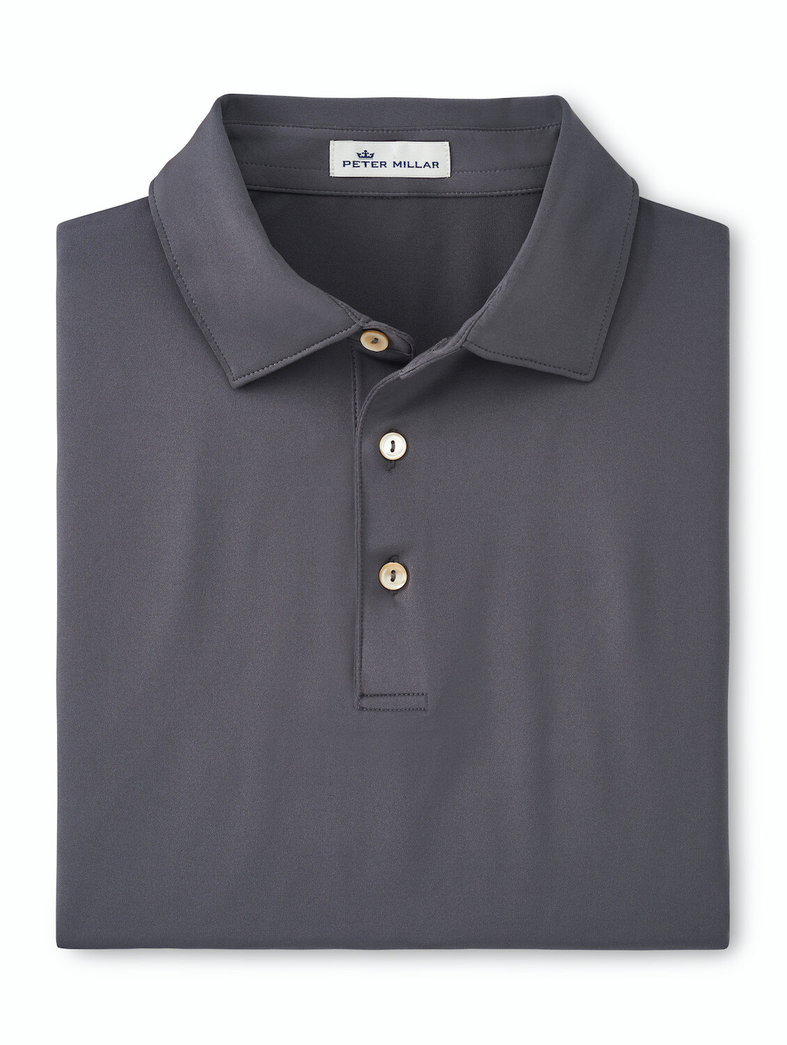 Solid Performance Jersey Polo - Iron