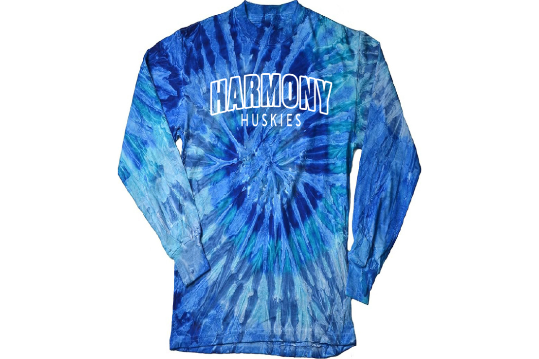 Blue Cotton Tie-Dye Long-Sleeve Shirt