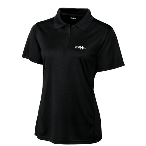 Ladies Pique Polo (Black)