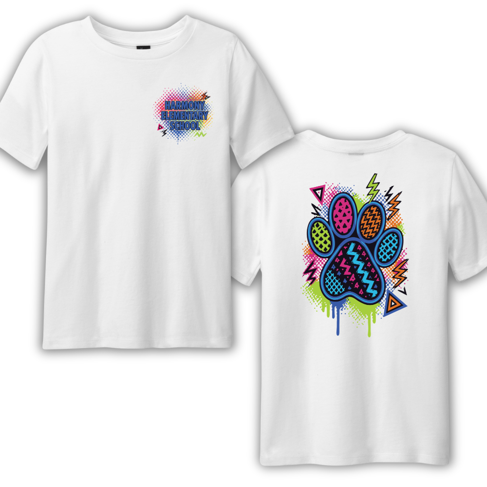 PC61Y - Neon Paw Print