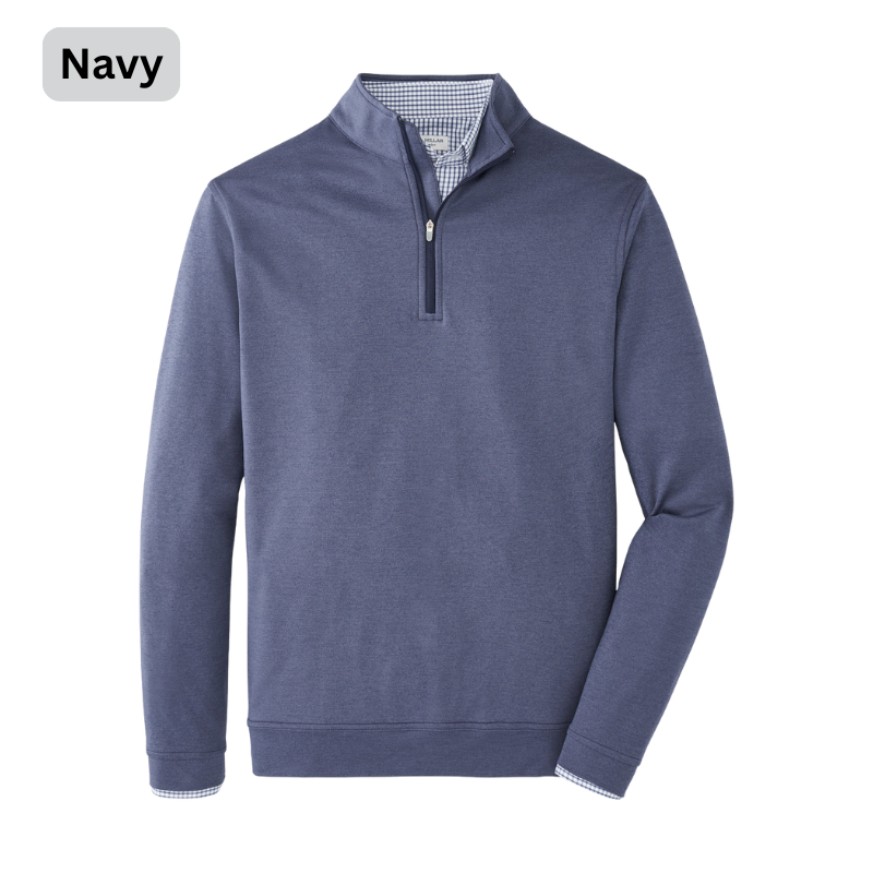 Perth Melange 1_4 Zip (Navy)