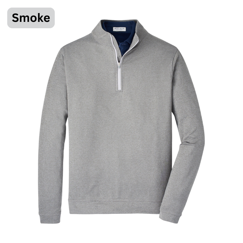 Perth Melange 1_4 Zip (Smoke)