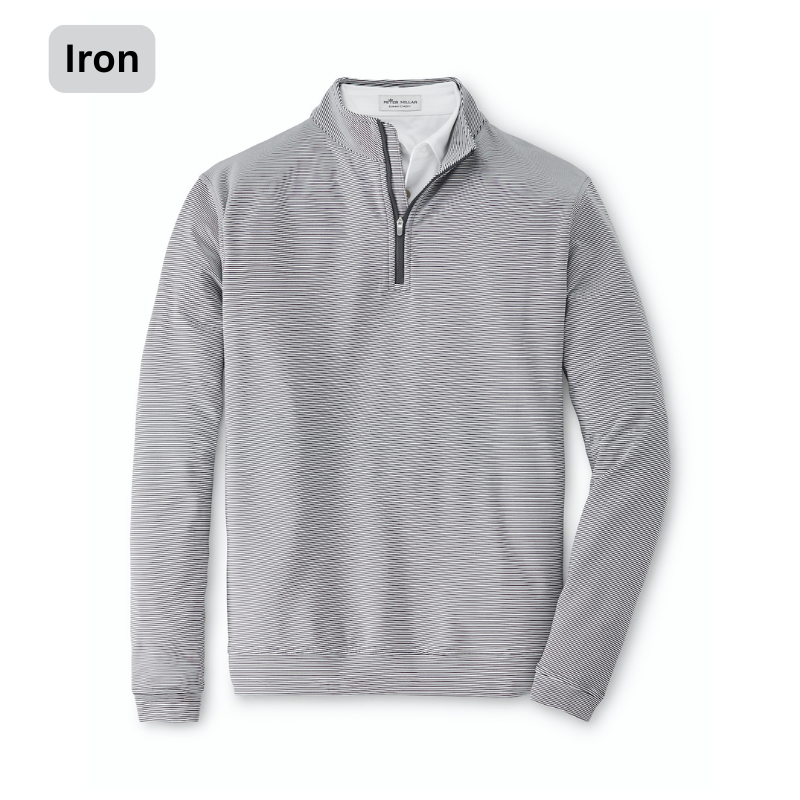 Perth Sugar Stripe 1_4 Zip (Iron)
