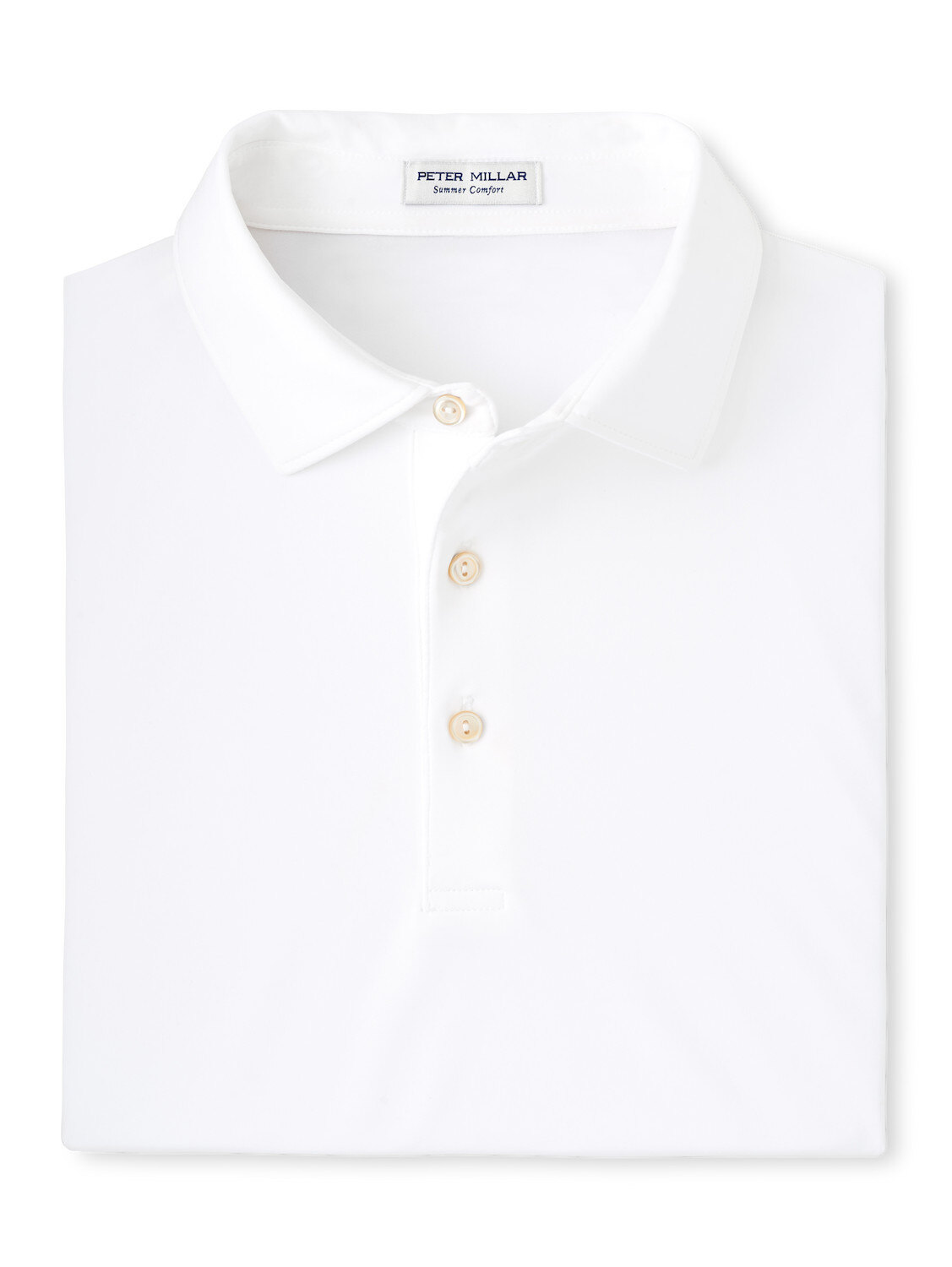 Solid Performance Jersey Polo - White