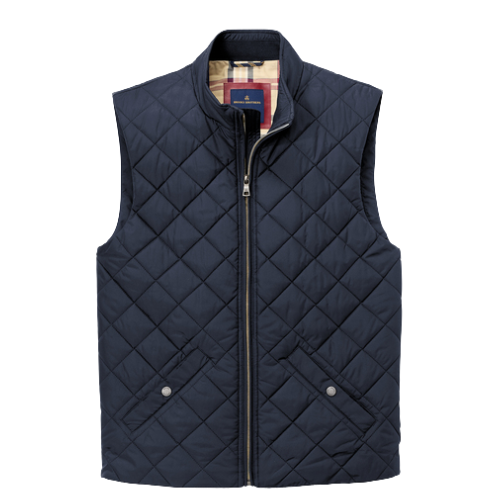 SanMar - Brooks Brothers Mens - Quilted Vest - Navy