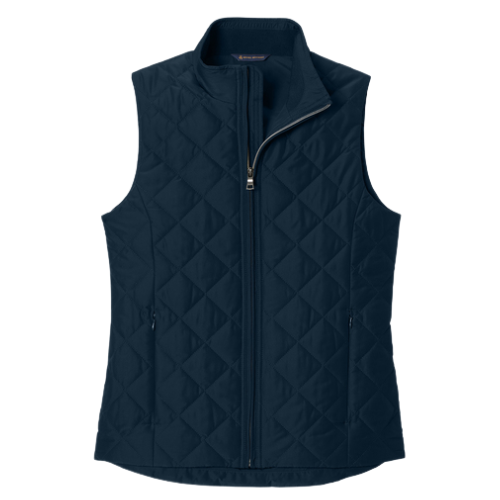 SanMar - Brooks Brothers Womens - Quilted Vest - Navy