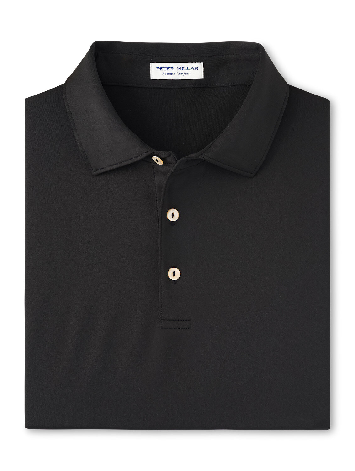 Solid Performance Jersey Polo - Black