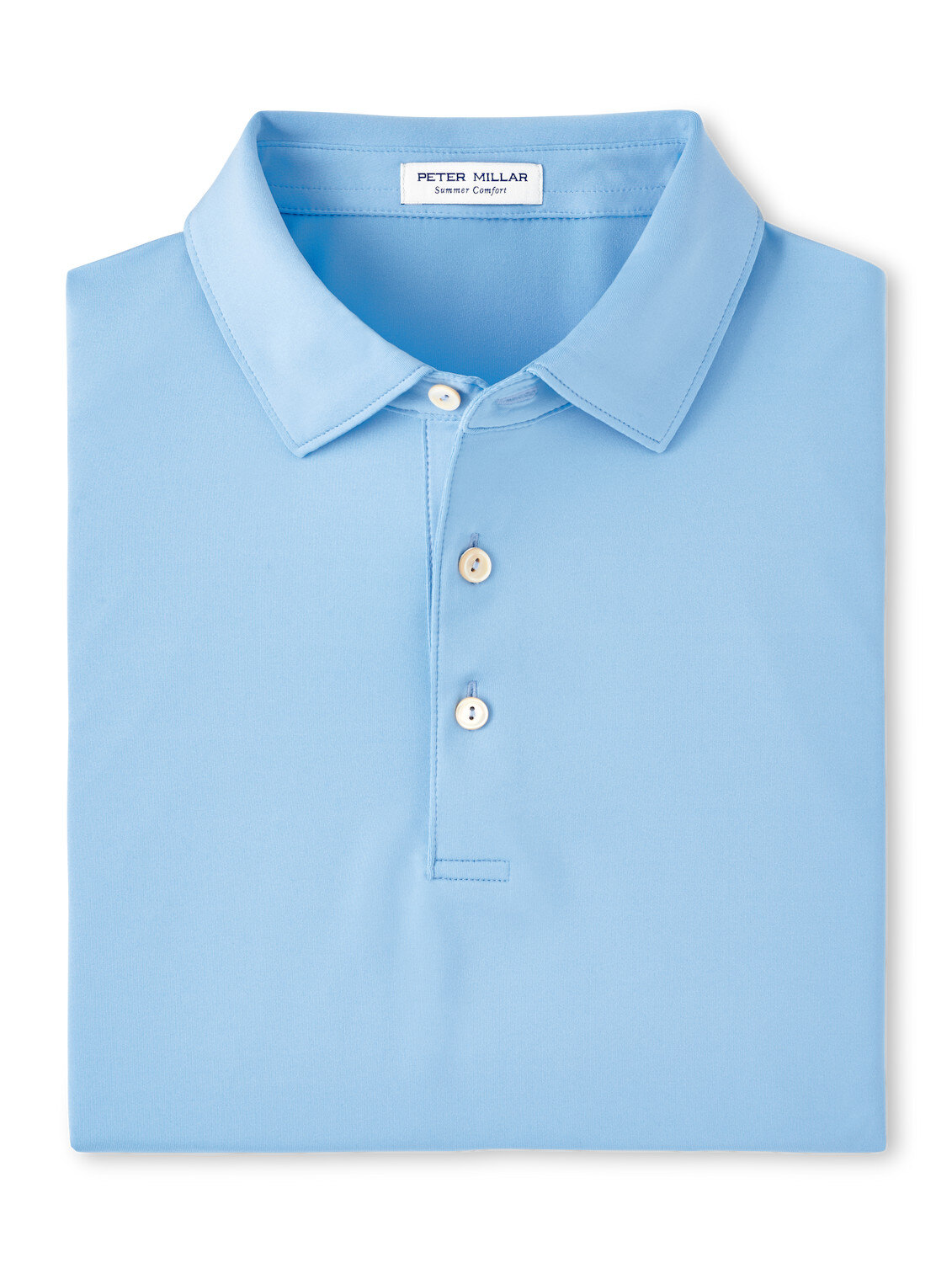 Solid Performance Jersey Polo - Cottage Blue