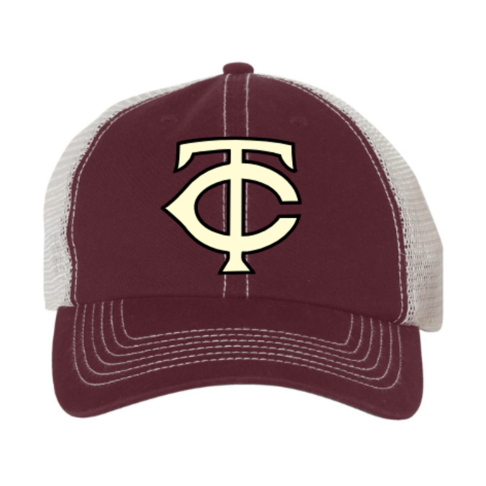 Unstructured Hat - Maroon Trucker